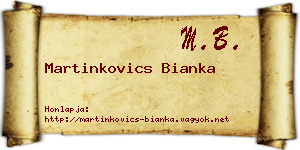 Martinkovics Bianka névjegykártya
