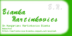 bianka martinkovics business card